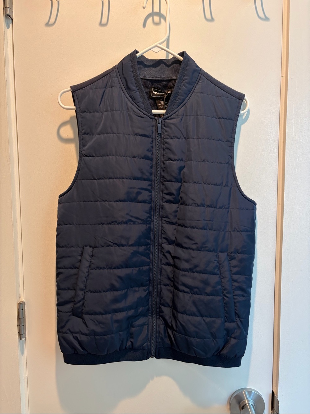 For The Republic Navy Quilted Men's Puffer Vest